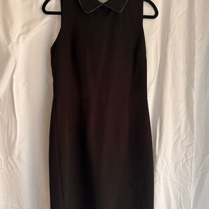 Tahari Black Collared Mini Dress